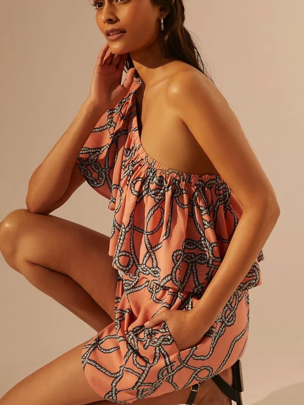Anthropologie Corey Lynn Calter Women's Nautical Romper Medium 8569